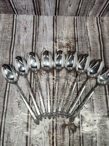 Vintage Ekco Eterna Mary Ellen Stainless Steel Dining Spoon Flatware Set 9 Japan